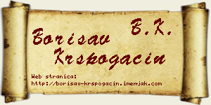 Borisav Krspogačin vizit kartica